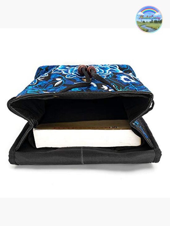 Canvas Embroidered Boho Backpack Travel Shoulder Bag Daypack main image 5